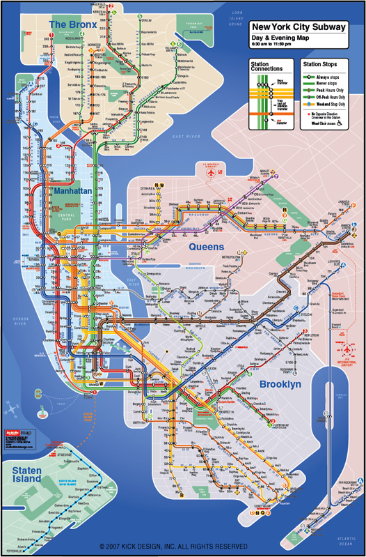 KickMap subway map