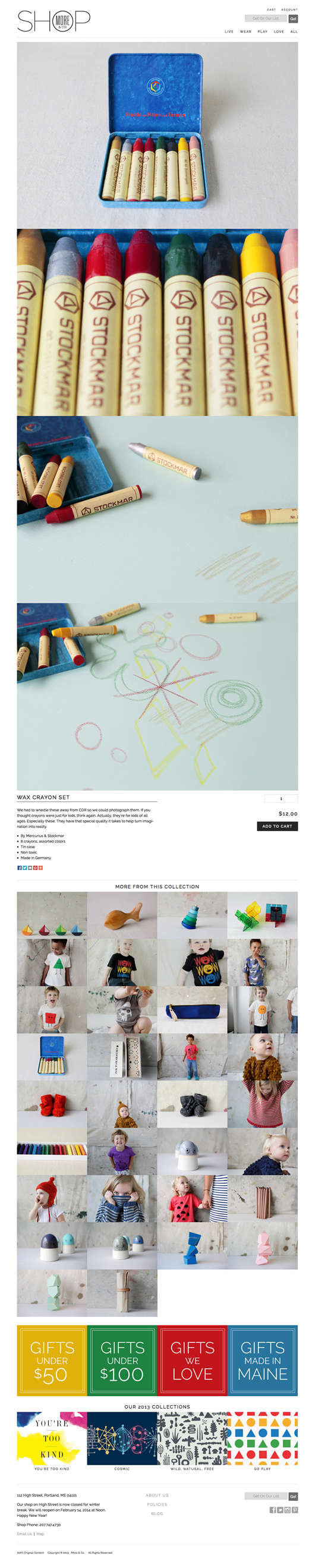 More & Co.: Wax Crayon Set